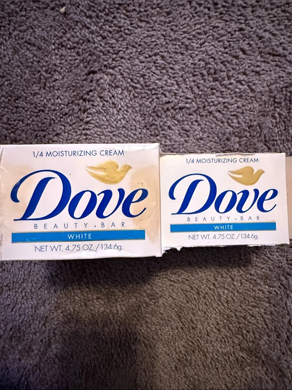 VTG 1996 Dove Beauty Bar‎ Soap 1/4 moisture cream, White, 5 Bars